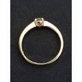 OOH SO SO Cute!! Genuine 18ct gold andSolitaire Diamond Ring