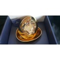 Swarovski golden crystal jewellery box egg