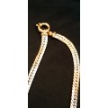 9ct Genuine Yellow & White gold Necklace & Bracelet SET (2 tone)