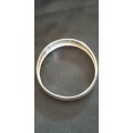 Solid Sterling silver bangle wide