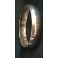 Solid Sterling silver bangle wide