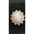 9ct gold hallmarked-Birmingham mother of pearl ring