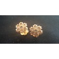 Ornate Vintage /Antique screw back 22ct gold earrings with Cubic zircons