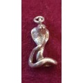 Solid Silver Cobra snake pendant
