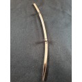 Extremely long shiny silver coloured brooch-14cm