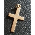 Genuine 9ct gold small cross pendant