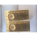 Vintage African Gold company bullion bars shaped cuff-links - Gold plated