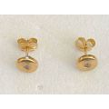 9ct gold and Cubic Zircon Earrings