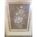 Pastel flower in very ornate frame by Susan Hugo