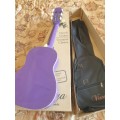 Viscaya 1/4 size purple guitar brand new  with bag