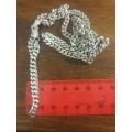 Extra Long, very heavy sterling silver chain