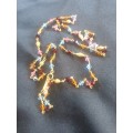 Beautiful Coloured crystal mangalsutra necklace on 18ct yellow gold
