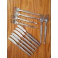 SET OF SOUTH-AFRICAN AIRWAYS CUTLERY - 12 PIECES - 1970`s