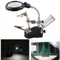 With LED Light, Auxiliary Hand Clip, Magnifying Glass, Soldering Iron, Lens Holder, Magnifying Glass