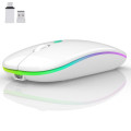 Wireless Mouse Slim Multi-Color LED Rechargeable With USB Receiver For Laptop