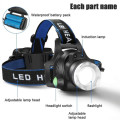 LED Waterproof Rechargeable Headlamp Outdoor Night Fishing Patrol Camping