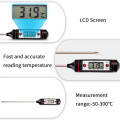 Kitchen Food Thermometer Stainless Steel Sensor Probe With Digital Temperature Display