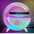 G Shaped Wireless Charging With Bluetooth Speaker With Ambient Light Sunrise Alarm Clock