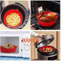 Air Fryer Pad Silicone Basket Reusable Replacement Oven Accessories Fryer For Kitchen Oven Cookware