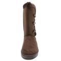 Ladies Flat Mid Calf 3 button Fur Lined Winter Boots (Size 4)