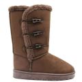 Ladies Flat Mid Calf 3 button Fur Lined Winter Boots (Size 3)