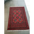 RED AFGHAN PERSIAN CARPET SIZE 115 X 75 CM