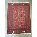 RED AFGHAN PERSIAN CARPET SIZE 115 X 75 CM