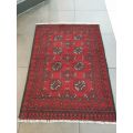 RED AFGHAN PERSIAN CARPET  SIZE 120 X 80 CM