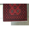 RED AFGHAN PERSIAN CARPET SIZE 120 x 80 cm