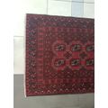 Red Afghan Handmade Carpet 150 X 100 cm