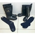 UNUSED Safety BATA Gum Boots With Matching Pair Of Socks (BID PER LOT of 10x PAIRS)