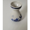 Delft Blue Vintage Porcelain Vase (Windmill/Hyacinth Themed)
