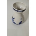 Delft Blue Vintage Porcelain Vase (Windmill/Hyacinth Themed)