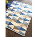 Cot quilt and pillow case for baby boys camp cot size linen