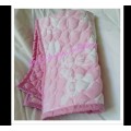 Sweet pink floral quilt set baby linen cot bedding duvet all in one reversible
