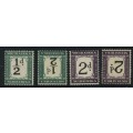 South Africa. Postage Dues SACC 22, 22a,23,23a mint