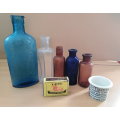 A Collection of 4 Vintage Medicine Bottles and a Holloway Ointment Pot