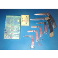 A Collection of Seven Folding Knives including 1 set of KTK Mini Knives