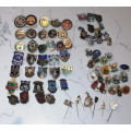 Collection of 77 Lapel Badges/Pins/Tie Pins  Including some from Transvaal Rugby (1953 -1982)