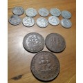 A Collection of ZAR Tickeys, 2 x half pennies and 1 x penny
