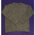 RHODESIAN Dappled Green Jersey with Khaki Padding - Made by Cardigan House, Rhodesia - Large, As New