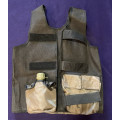 SA Army / SAP Personalised Battle Vest - with 2 Canvas Pouches, Water Bottle & Pouch & Gun Holster