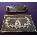 SA Army Air Assault Breast Badge - Full-size - Metal with backing plate and Embroidered Pair