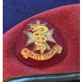 SAMS Medical Services Maroon Beret with Bullion Wire Medic Badge