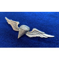 SWATF Oxidised Silver Basic Parachute Breast Qualification Badge - Approved 1982