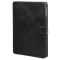 *IPAD AIR COPENHAGEN LEATHER FOLIO STAND COVER & TEMPERED GLASS*BLACK COVER ONLY*
