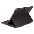 *IPAD AIR COPENHAGEN LEATHER FOLIO STAND COVER & TEMPERED GLASS*BLACK COVER ONLY*