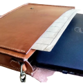 Genuine Leather Laptop Bag - Single Gusset Laptop Satchel - Tan