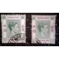 Hong Kong X2  $5 Used 1938/52. SG 160 X2 DIFFERENT SHADES