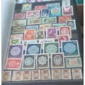 STAMP ALBUM DAVO (NERO F) 16  PAGES BOTH SIDES ALMOST FULL MOSTLY USED /MH HUNGARY AND GREECE